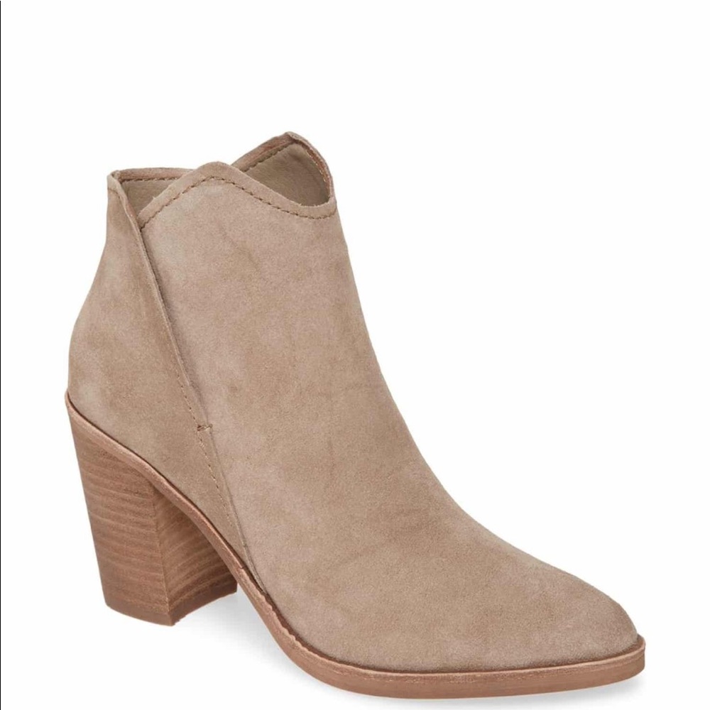 Dolce Vita Shep Dark Taupe Suede Bootie Size 8
